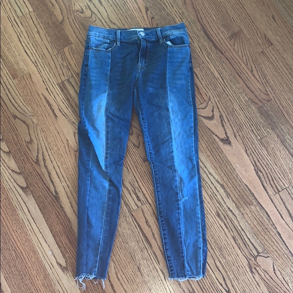 two tone skinny jeans